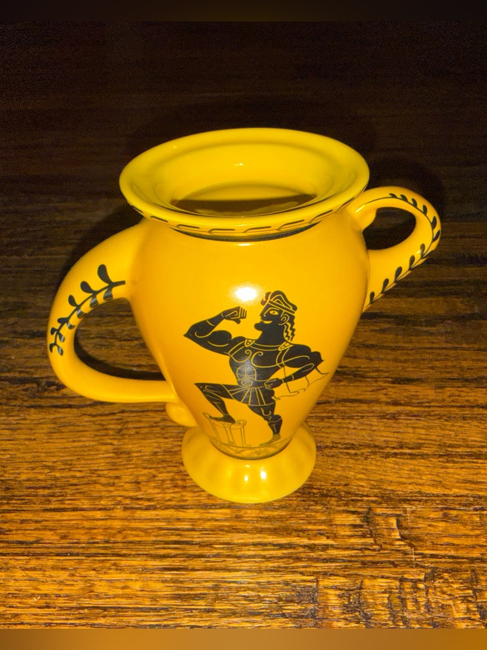 Disney Parks Hercules 25th Anniversary Greek Ceramic Vase Mug Yellow/Gold LTD